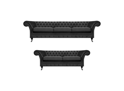 Chesterfield meubels voor woonkamerbankstelset van 2 stuks compleet interieur 3+2