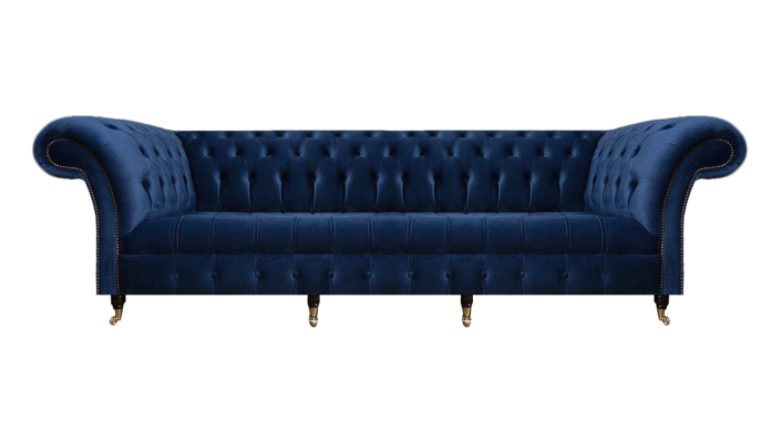 Woonkamer Bank Vierzits Bankstel Beklede meubels Blauw Luxe Chesterfield  Woonkamer Bank Vierzits Bankstel Beklede meubels Blauw Luxe Chesterfield
