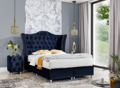 Zet slaapkamerbed 2x nachtkastjes 3-delig luxe inrichting compleet design