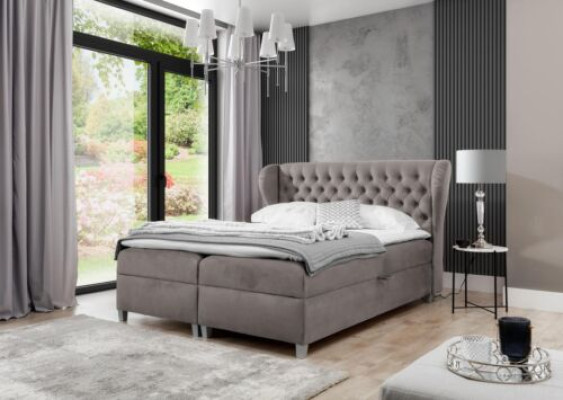 Chesterfield boxspringbed Luxe slaapkamerinrichting Modern gestoffeerd bed