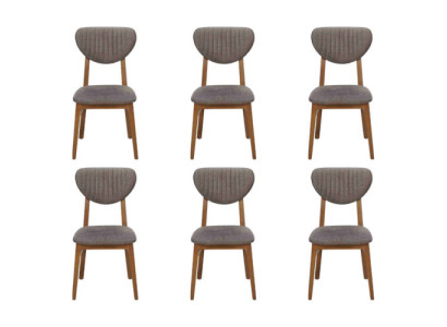 Ontwerp Stoel Armstoel Set Eetkamer 6x Stoelen Stel Bekleding Ontwerp