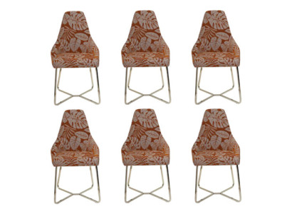 Moderne eetkamerstoel Keukenstoel Set van 6 stoelen Armstoel Luxe Multicolor