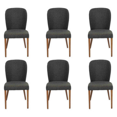 Fauteuil Nieuw Stofferen Modern Hout 6x Stoelen Luxe Bekleding Ontwerp Stoel