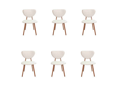 Moderne witte 6x stoelen houten stoel eetkamerstoelen zonder armleuningen nieuw