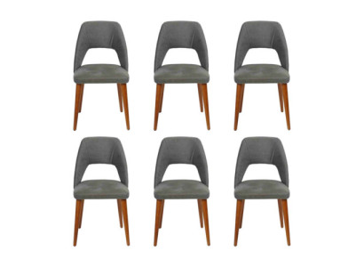Stoelontwerper 6x stoelen Houten eetkamerstoel Luxe hout Nieuw meubilair Nieuw