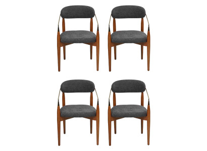 Moderne eetkamerstoel 4x stoelen met armleuningen bekleding Inrichting Luxe Meubels