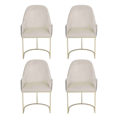 Moderne gestoffeerde stoel 4x stoelen Eetkamerstoel Hoogwaardige keukenstoel Meerkleurig.