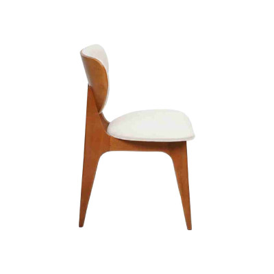 Moderne eetkamerstoel Wit 4x Stoelen Houten stoel Eenpersoonsstoelen nieuw
