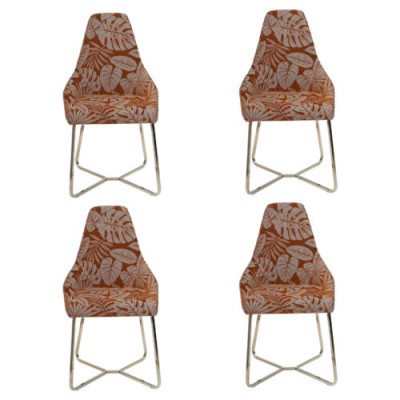 Moderne eetkamerstoel Keukenstoel 4x stoelen Armstoel Luxe Multicolor
