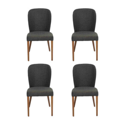 Stoelbekleding Moderne Hout 4x Stoelen Luxe Bekleding Ontwerp Stoel Leunstoel