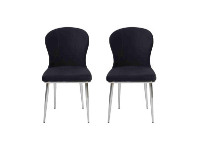 Meubels Zwart Stoelen Eetkamerstoel Stoel Ontwerp Bekleding Luxe Inrichting Nieuw