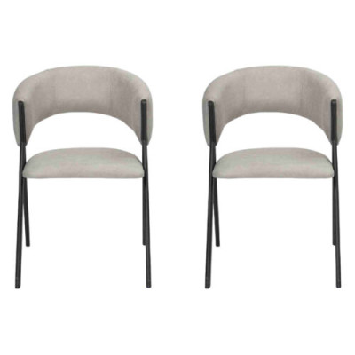 Eetkamer Luxe Designer Stijl Modern 2x Stoelen Beklede Zitting Inrichting Nieuw