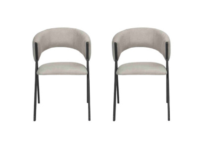 Eetkamer Luxe Designer Stijl Modern 2x Stoelen Beklede Zitting Inrichting Nieuw