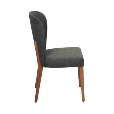 Grijze moderne houten stoel gestoffeerde fauteuils designer fauteuil met één zitplaats