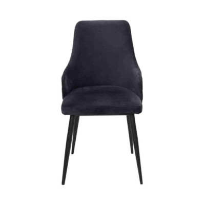 Zwarte ontwerper 2x stoelen Luxe eetkamer Fauteuil Moderne inrichting