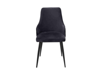Zwarte ontwerper 2x stoelen Luxe eetkamer Fauteuil Moderne inrichting