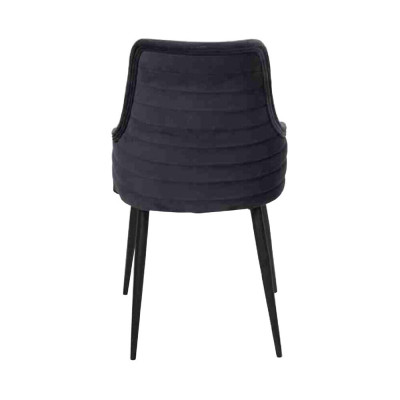 Zwarte ontwerper 2x stoelen Luxe eetkamer Fauteuil Moderne inrichting