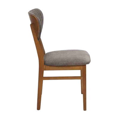 Bruine houten stoel Ontwerper gestoffeerde stoelen Luxe eetkamer zitmeubels