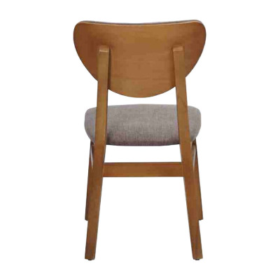 Bruine houten stoel Ontwerper gestoffeerde stoelen Luxe eetkamer zitmeubels