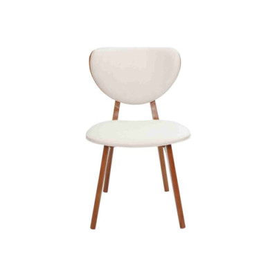 Witte eetkamerstoel ontworpen houten stoel luxe fauteuil met armleuningen