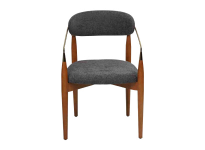 Eetkamerstoel Grijs Stoel met armleuningen Bekleding Luxe meubels