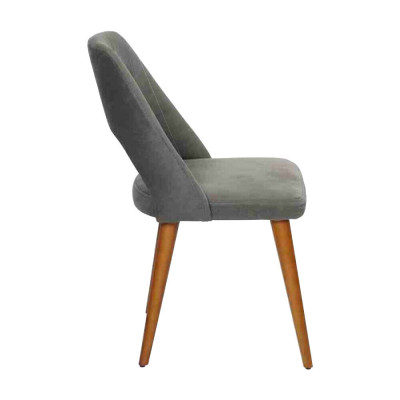 Grijze-bruine designer houten eetkamerstoelen Luxueus houten frame.