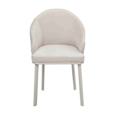 Witte eetkamerstoel designer gestoffeerde stoel textiel moderne keukenstoelen