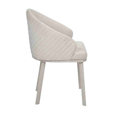 Witte eetkamerstoel designer gestoffeerde stoel textiel moderne keukenstoelen