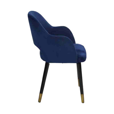 Exclusieve 2x Blauwe Moderne Stoelen Keukenmeubels Ontwerper Houten Frame Meubels