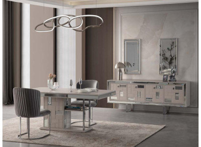 Complete eetkamer eettafel Wit 2-delig dressoir Eettafel hout