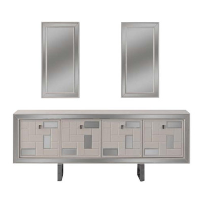 Complete eetkamer eettafel Wit 2-delig dressoir Eettafel hout