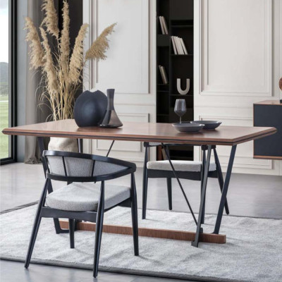 Eethoek Eetkamer Eettafel set 2-delig Dressoir Eettafel Bruin Hout