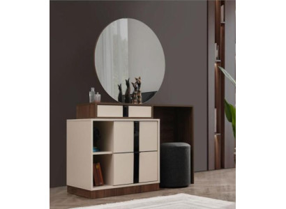 Make-up tafel Cosmetica tafel Kaptafel Kaptafel Beige Spiegel