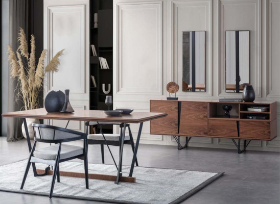 Buffet dressoir kast commode houten kast bruin hout eetkamer