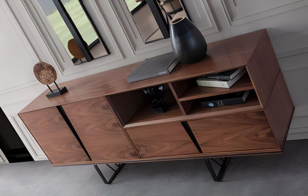 Buffet dressoir kast commode houten kast bruin hout eetkamer