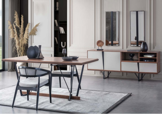 Eettafel Houten tafel Eettafel Tafel Eetkamer Bruin Hout 180 cm