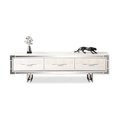 Sideboard TV-stand Wandpaneel Wit RTV Lowboard Moderne woonwand.