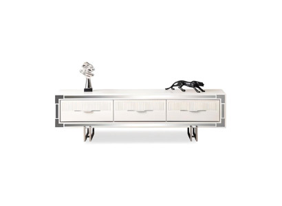 Sideboard TV-stand Wandpaneel Wit RTV Lowboard Moderne woonwand.