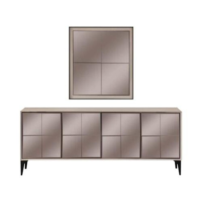 Dressoir luxe dressoir kast commode houten kast hout wit modern