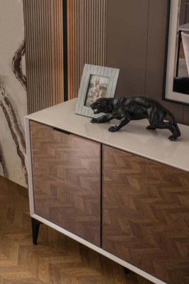 Dressoir luxe dressoir kast commode houten kast hout wit modern