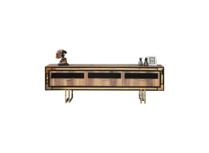 Woonkamer dressoir TV-standaard RTV laag tv-meubel woonwand hout bruin meubels