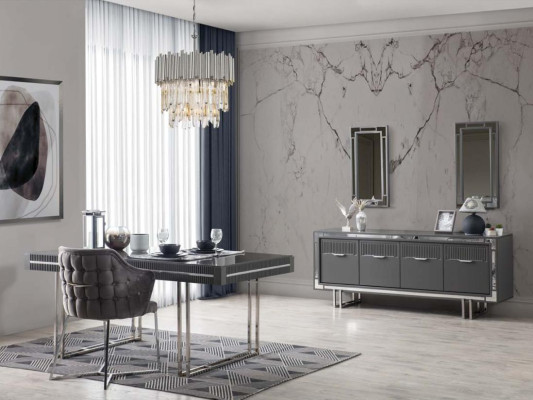 Moderne eettafel eettafel tafel eetkamer meubels hout grijs