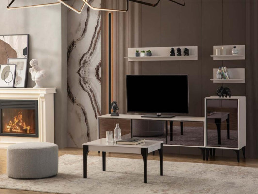 Salontafel Koffietafel Bijzettafel Hout Beige Tafel Ontwerp