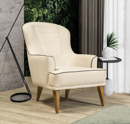 Sofaset Beige met houten frame 3+1 zits bankstellen meubels