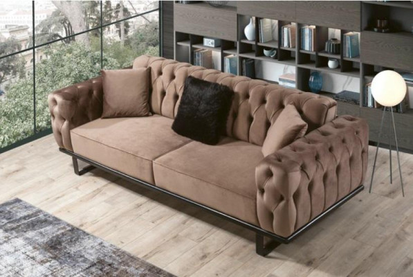 Sofa set Chesterfield 3+3+1+1 zits bank gestoffeerd meubel set