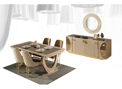 Een prachtige set voor een eetkamer in moderne stijl.