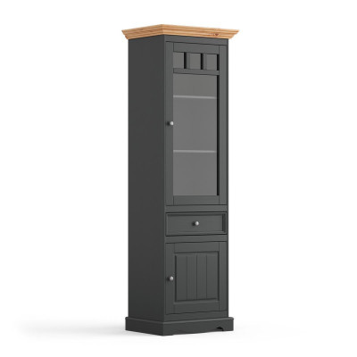 Klassieke vitrinekast, vitrinescherm, handgemaakt massief houten kasten nieuw.