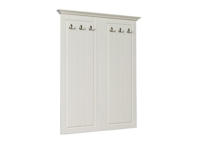 Landhuisstijl kledingrek muurgarderobe houten kapstok wit nieuw