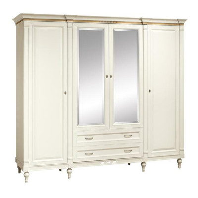 Klassieke kasten Kast Kastwand 4 deuren Houten meubels Slaapkamer