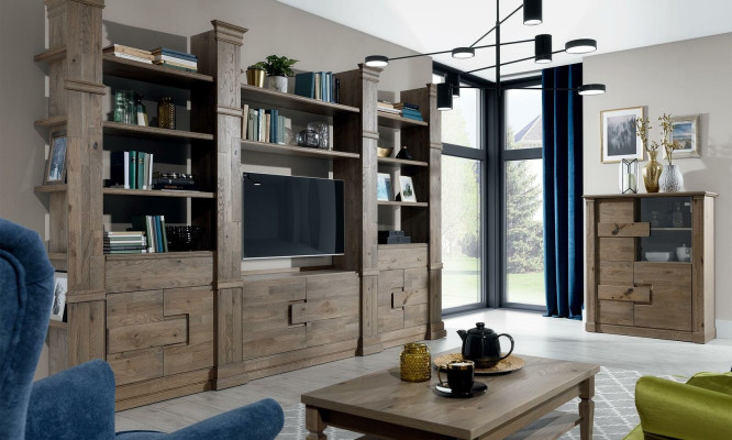 Wandmeubel Kastensysteem Woonkamer Kast Landhuis Commode TV